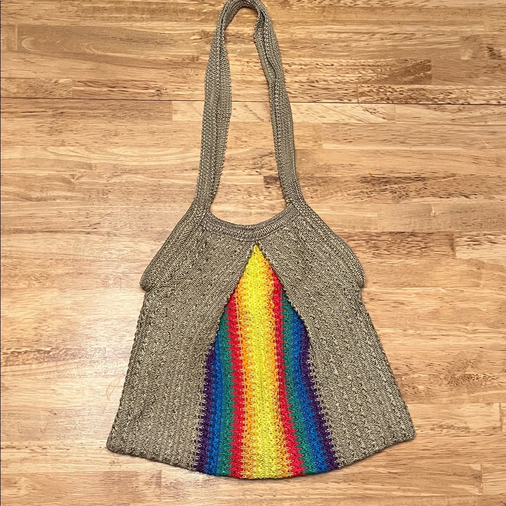 American Vintage Rainbow Knit Tote